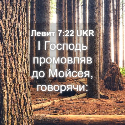 Picture 04 - Левит 7:22 UKR - І Господь промовляв до - Bible Verse Picture