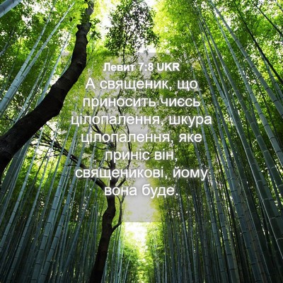 Picture 04 - Левит 7:8 UKR - А священик, що приносить - Bible Verse Picture
