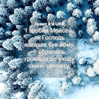 Picture 04 - Левит 8:4 UKR - І зробив Мойсей, як Господь - Bible Verse Picture