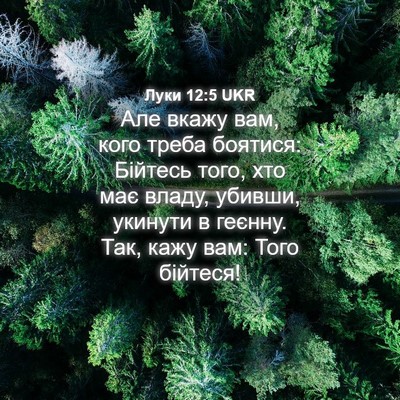 Picture 04 - Луки 12:5 UKR - Але вкажу вам, кого треба - Bible Verse Picture