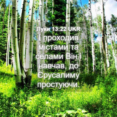 Picture 04 - Луки 13:22 UKR - І проходив містами та - Bible Verse Picture