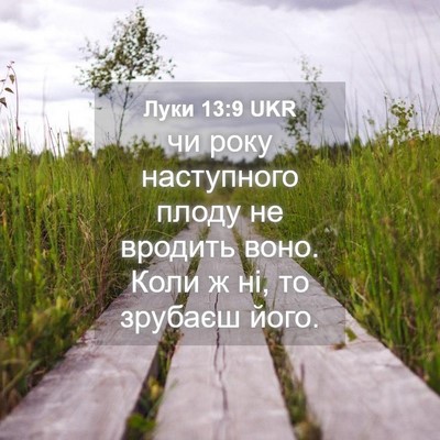 Picture 04 - Луки 13:9 UKR - чи року наступного плоду - Bible Verse Picture