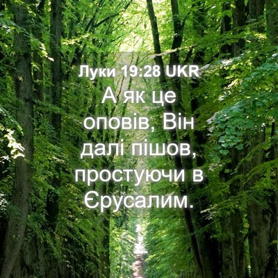 Picture 04 - Луки 19:28 UKR - А як це оповів, Він далі - Bible Verse Picture