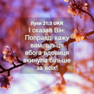 Picture 04 - Луки 21:3 UKR - І сказав Він: Поправді кажу - Bible Verse Picture