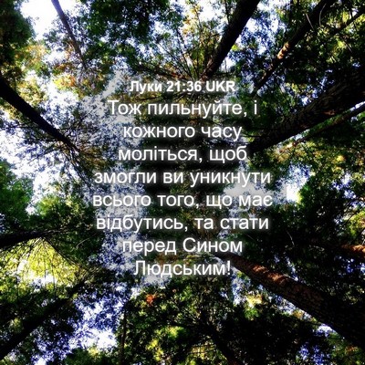 Picture 04 - Луки 21:36 UKR - Тож пильнуйте, і кожного - Bible Verse Picture