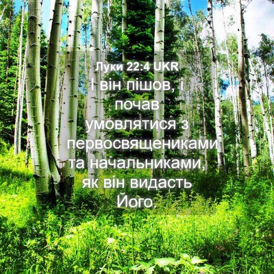 Picture 04 - Луки 22:4 UKR - І він пішов, і почав - Bible Verse Picture