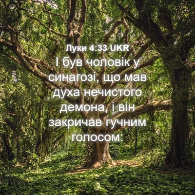 Picture 04 - Луки 4:33 UKR - І був чоловік у синагозі, - Bible Verse Picture