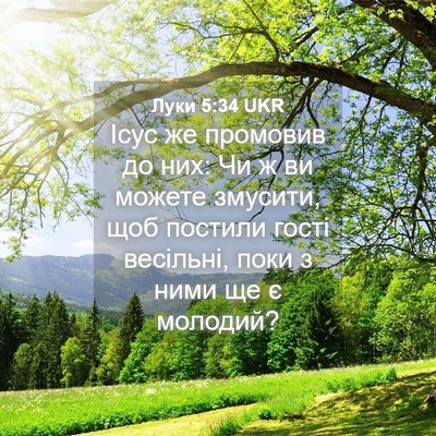 Picture 04 - Луки 5:34 UKR - Ісус же промовив до них: Чи - Bible Verse Picture
