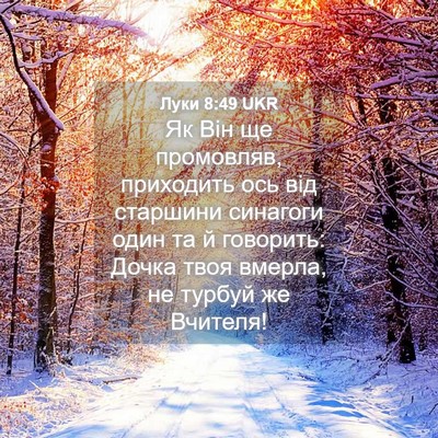 Picture 04 - Луки 8:49 UKR - Як Він ще промовляв, - Bible Verse Picture
