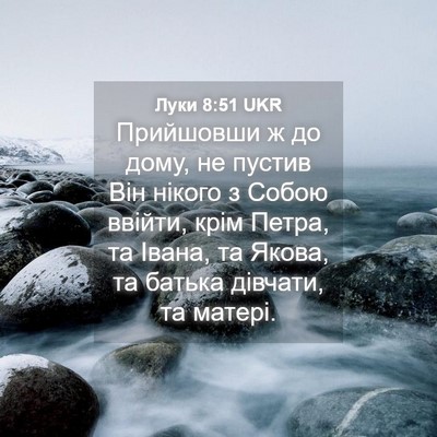 Picture 04 - Луки 8:51 UKR - Прийшовши ж до дому, не - Bible Verse Picture