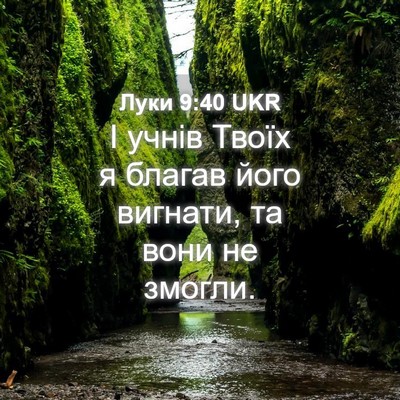 Picture 04 - Луки 9:40 UKR - І учнів Твоїх я благав його - Bible Verse Picture