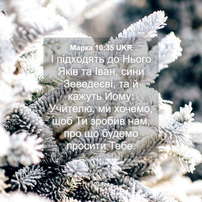 Picture 04 - Марка 10:35 UKR - І підходять до Нього Яків - Bible Verse Picture
