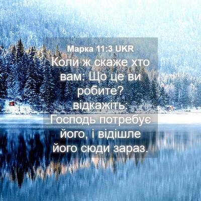 Picture 04 - Марка 11:3 UKR - Коли ж скаже хто вам: Що це - Bible Verse Picture