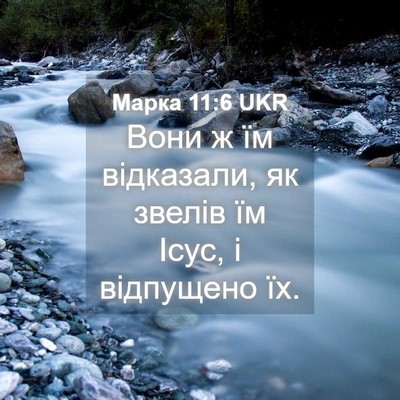 Picture 04 - Марка 11:6 UKR - Вони ж їм відказали, як - Bible Verse Picture