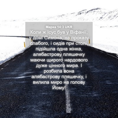 Picture 04 - Марка 14:3 UKR - Коли ж Ісус був у Віфанії, у - Bible Verse Picture