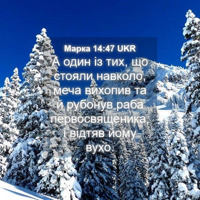 Picture 04 - Марка 14:47 UKR - А один із тих, що стояли - Bible Verse Picture