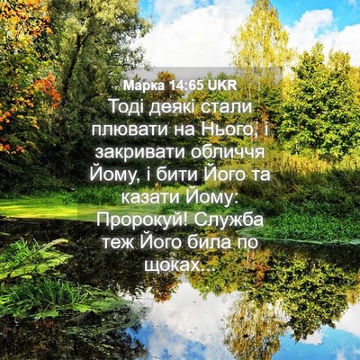Picture 04 - Марка 14:65 UKR - Тоді деякі стали плювати - Bible Verse Picture