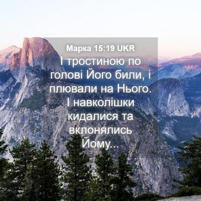Picture 04 - Марка 15:19 UKR - І тростиною по голові Його - Bible Verse Picture