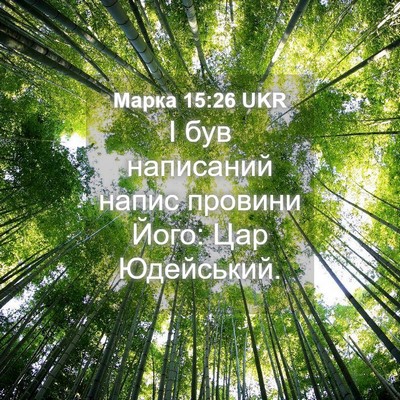 Picture 04 - Марка 15:26 UKR - І був написаний напис - Bible Verse Picture