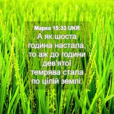 Picture 04 - Марка 15:33 UKR - А як шоста година настала, - Bible Verse Picture