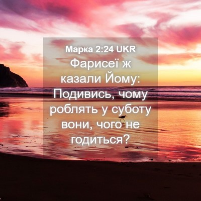 Picture 04 - Марка 2:24 UKR - Фарисеї ж казали Йому: - Bible Verse Picture