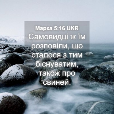 Picture 04 - Марка 5:16 UKR - Самовидці ж їм розповіли, - Bible Verse Picture