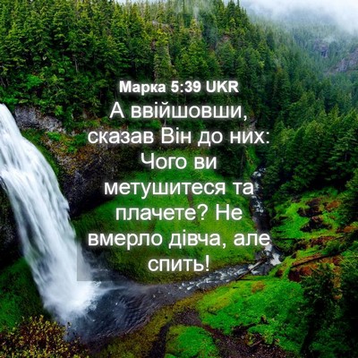 Picture 04 - Марка 5:39 UKR - А ввійшовши, сказав Він до - Bible Verse Picture