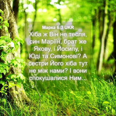 Picture 04 - Марка 6:3 UKR - Хіба ж Він не тесля, син - Bible Verse Picture
