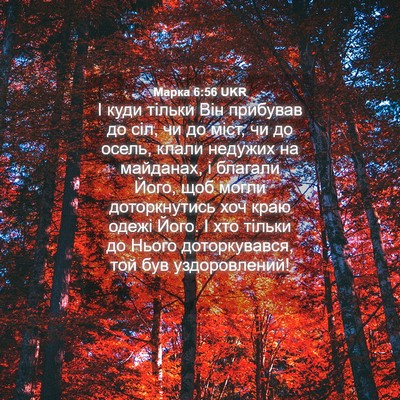 Picture 04 - Марка 6:56 UKR - І куди тільки Він прибував - Bible Verse Picture