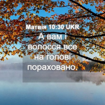 Picture 04 - Матвія 10:30 UKR - А вам і волосся все на - Bible Verse Picture