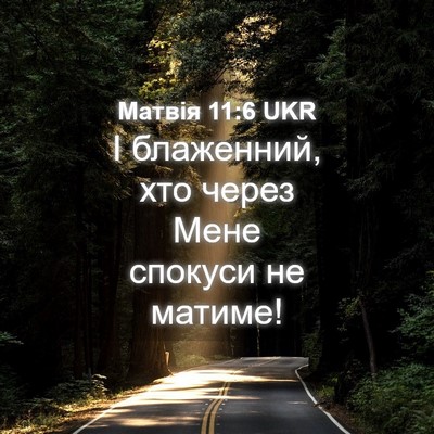 Picture 04 - Матвія 11:6 UKR - І блаженний, хто через Мене - Bible Verse Picture