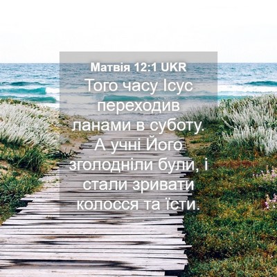 Picture 04 - Матвія 12:1 UKR - Того часу Ісус переходив - Bible Verse Picture