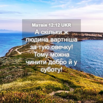 Picture 04 - Матвія 12:12 UKR - А скільки ж людина - Bible Verse Picture