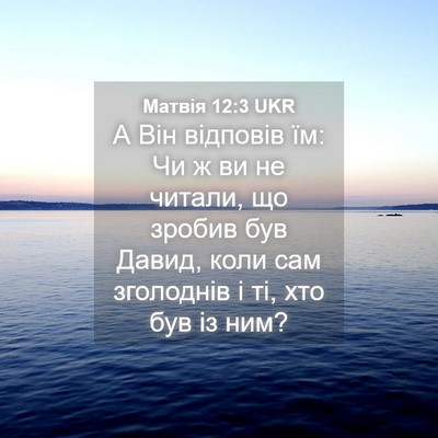 Picture 04 - Матвія 12:3 UKR - А Він відповів їм: Чи ж ви - Bible Verse Picture