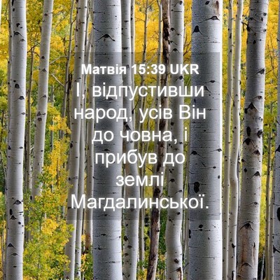 Picture 04 - Матвія 15:39 UKR - І, відпустивши народ, усів - Bible Verse Picture