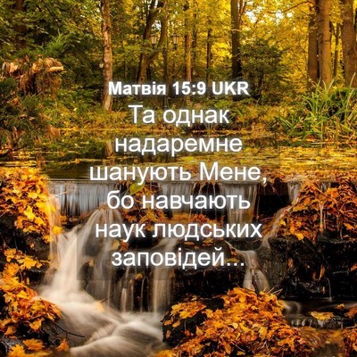 Picture 04 - Матвія 15:9 UKR - Та однак надаремне шанують - Bible Verse Picture