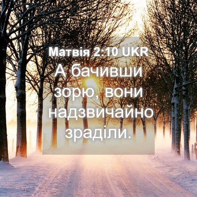 Picture 04 - Матвія 2:10 UKR - А бачивши зорю, вони - Bible Verse Picture