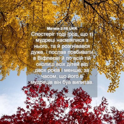 Picture 04 - Матвія 2:16 UKR - Спостеріг тоді Ірод, що ті - Bible Verse Picture