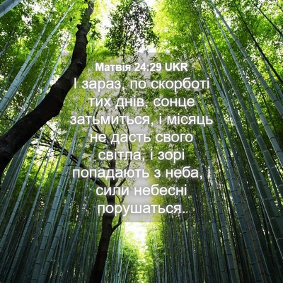 Picture 04 - Матвія 24:29 UKR - І зараз, по скорботі тих - Bible Verse Picture