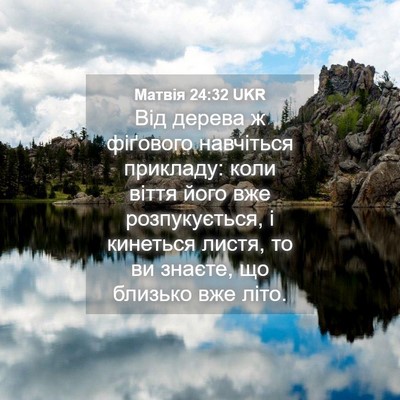 Picture 04 - Матвія 24:32 UKR - Від дерева ж фіґового - Bible Verse Picture