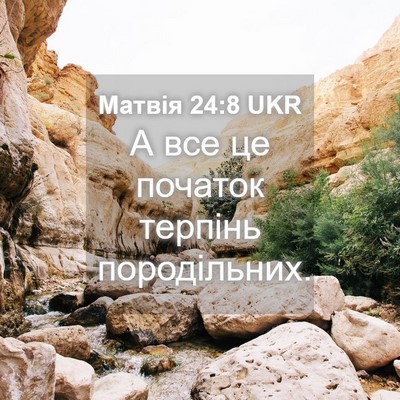 Picture 04 - Матвія 24:8 UKR - А все це початок терпінь - Bible Verse Picture