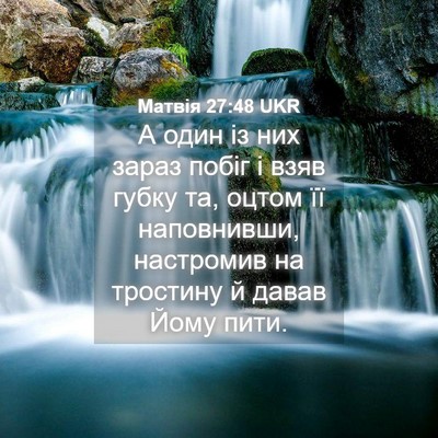 Picture 04 - Матвія 27:48 UKR - А один із них зараз побіг і - Bible Verse Picture