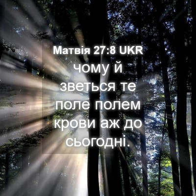 Picture 04 - Матвія 27:8 UKR - чому й зветься те поле - Bible Verse Picture