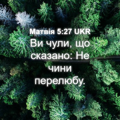Picture 04 - Матвія 5:27 UKR - Ви чули, що сказано: Не чини - Bible Verse Picture
