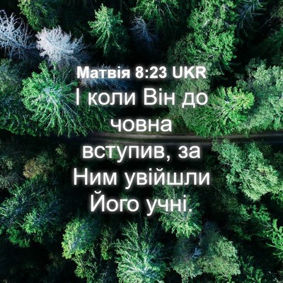 Picture 04 - Матвія 8:23 UKR - І коли Він до човна - Bible Verse Picture