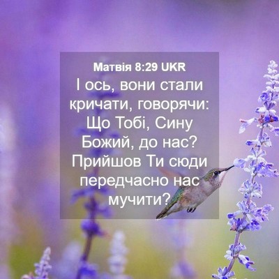 Picture 04 - Матвія 8:29 UKR - І ось, вони стали кричати, - Bible Verse Picture