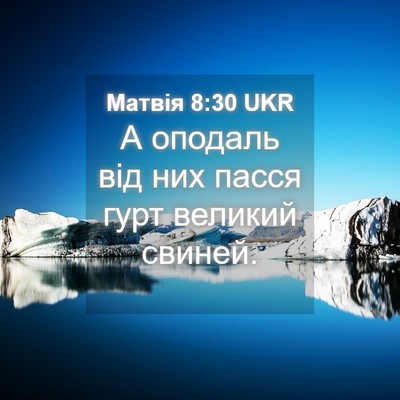 Picture 04 - Матвія 8:30 UKR - А оподаль від них пасся - Bible Verse Picture