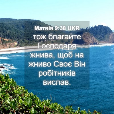 Picture 04 - Матвія 9:38 UKR - тож благайте Господаря - Bible Verse Picture