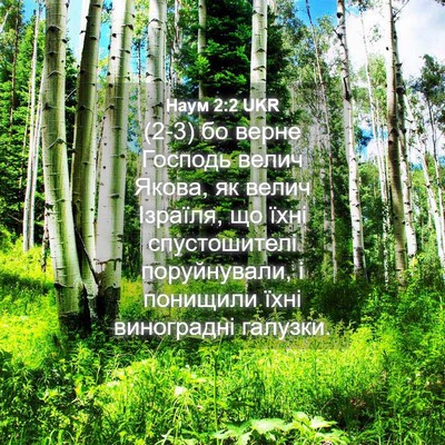 Picture 04 - Наум 2:2 UKR - (2-3) бо верне Господь велич - Bible Verse Picture
