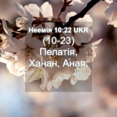 Picture 04 - Неемія 10:22 UKR - (10-23) Пелатія, Ханан, - Bible Verse Picture